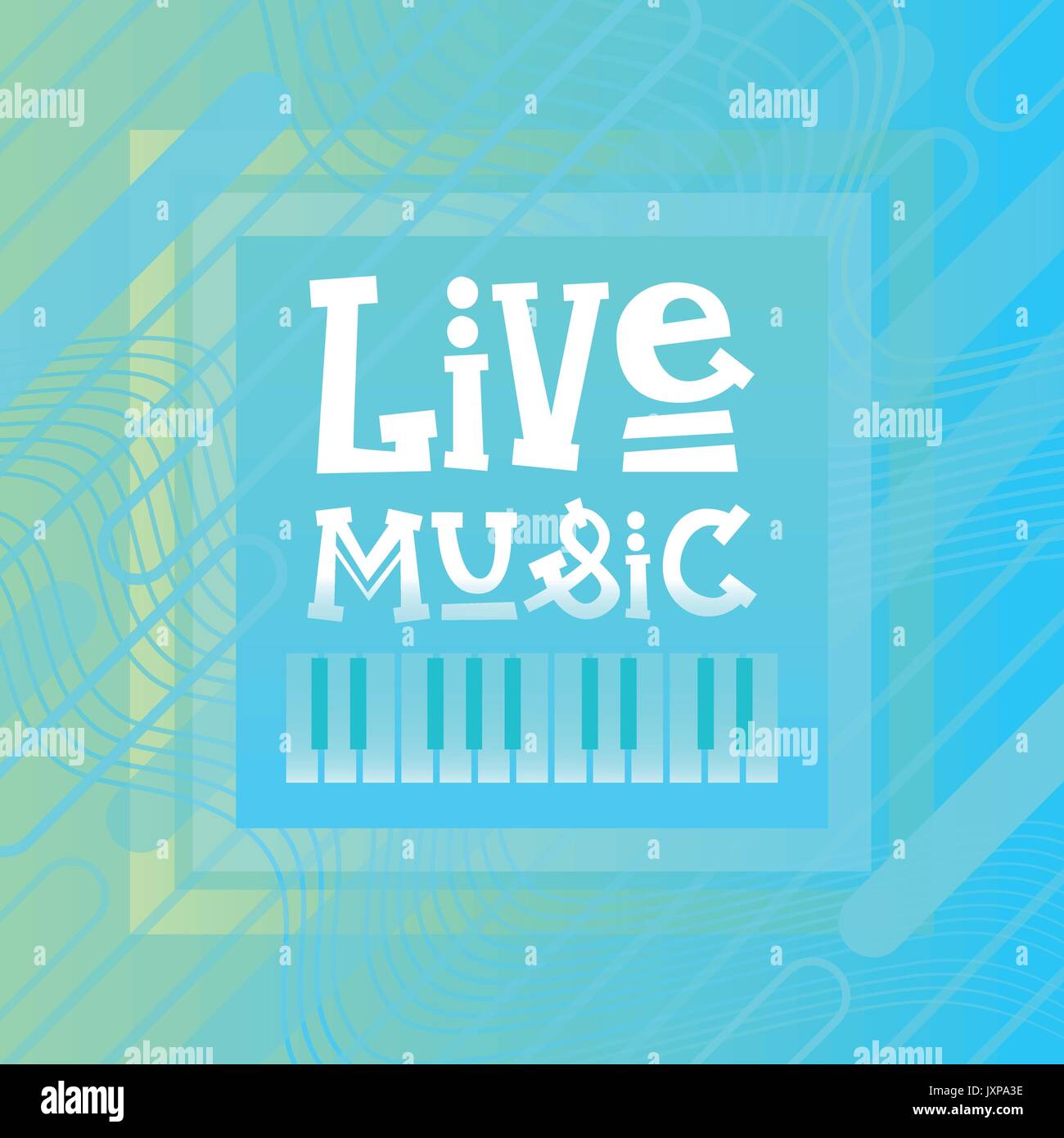 Musique live Concert Festival de l'affiche Banner Illustration de Vecteur