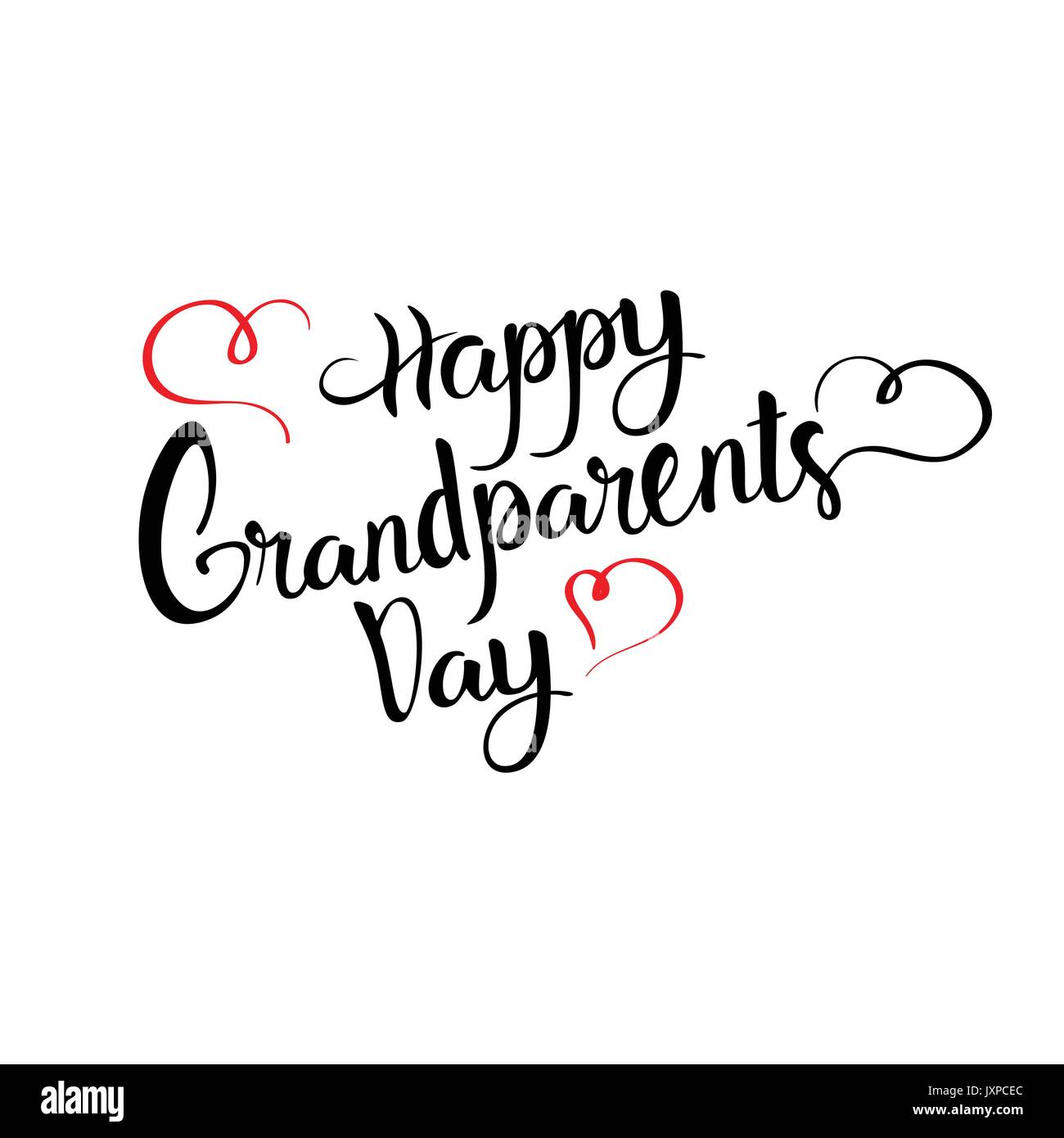 Heureux grands-parents Day Greeting Card Banner Texte sur fond blanc Illustration de Vecteur