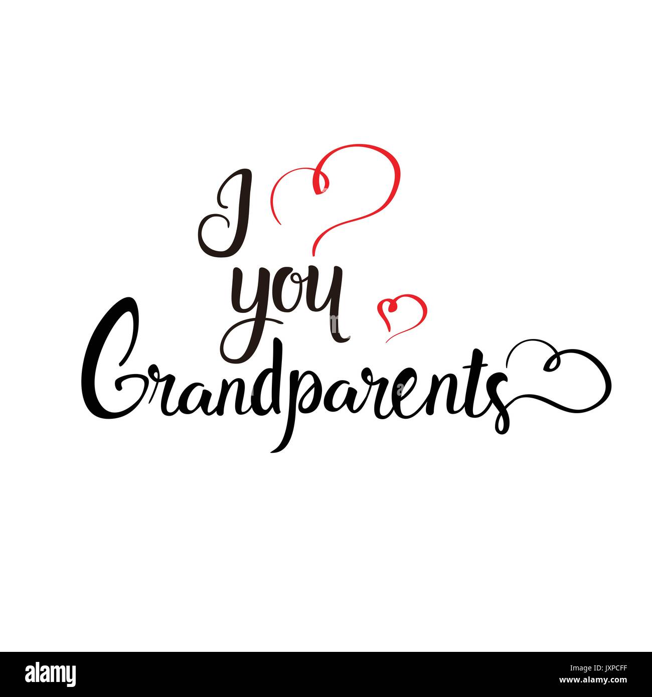 Heureux grands-parents Day Greeting Card Banner Texte sur fond blanc Illustration de Vecteur