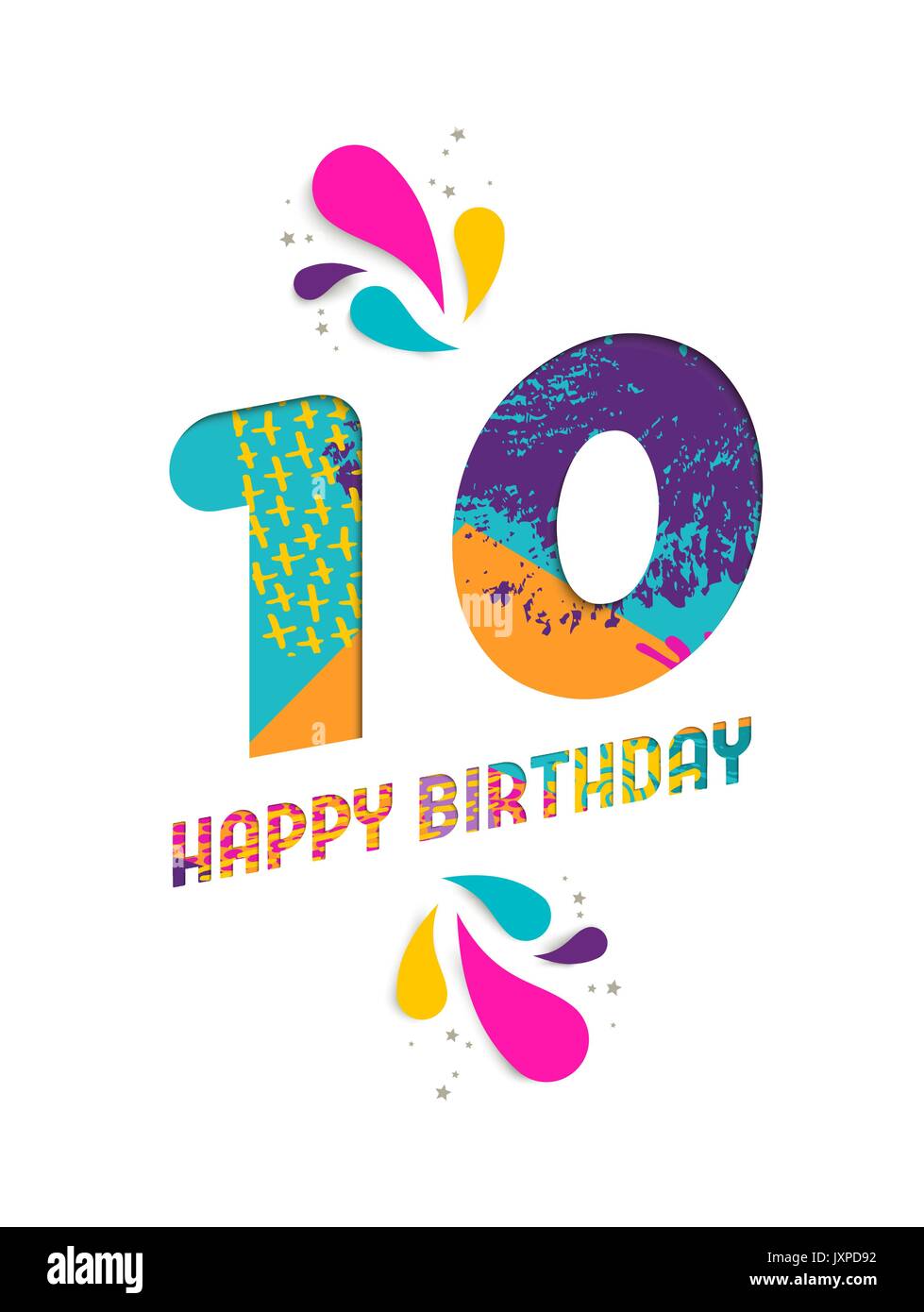 Joyeux Anniversaire Dix 10 Ans Coupe Papier Amusant Numero Et Le Texte De L Etiquette Avec Colourful Abstract Art Dessines A La Main Ideal Pour Un Evenement Special De L Accueil De L Affiche Image Joyeux Anniversaire Dix 10 Ans Coupe Papier Amusant Numero Et Le Texte De L Etiquette Avec Colourful Abstract Art Dessines A La Main Ideal Pour Un Evenement Special De L Accueil De L Affiche Image