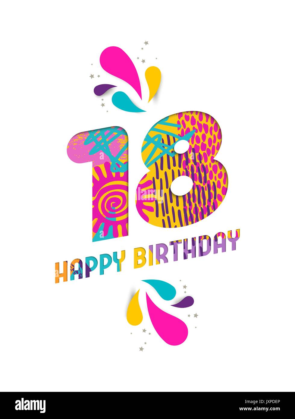 Joyeux Anniversaire 18 Ans 18 Ans Coupe Papier Amusant Numero Et Le Texte De L Etiquette Avec Colourful Abstract Art Dessines A La Main Ideal Pour L Affiche De L Evenement Special Le Gre Image Joyeux Anniversaire 18 Ans 18 Ans Coupe Papier Amusant Numero Et Le Texte De L Etiquette Avec Colourful Abstract Art Dessines A La Main Ideal Pour L Affiche De L Evenement Special Le Gre Image