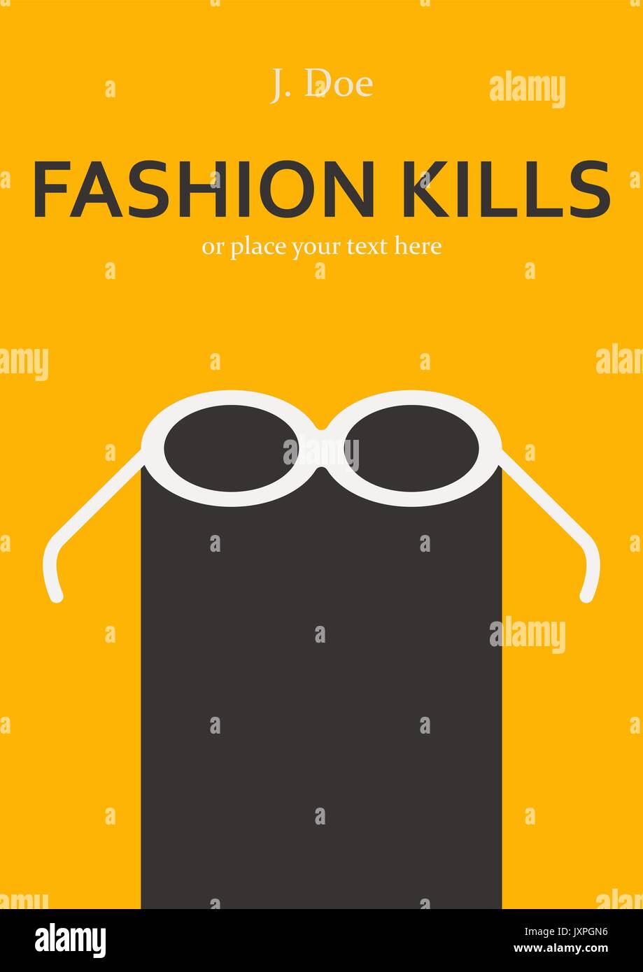 Couverture du livre concept créatif. Thème d'investigation ou de l'humour. La conception de style au milieu du siècle. Applicable pour des livres, des affiches, des pancartes etc. masque de découpe utilisé. Illustration de Vecteur