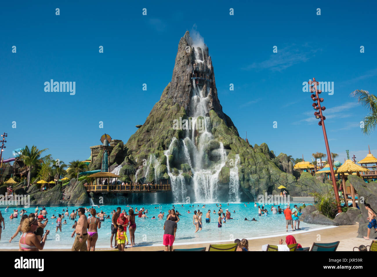 La baie de volcan parc aquatique à Universal Orlando Resort Banque D'Images