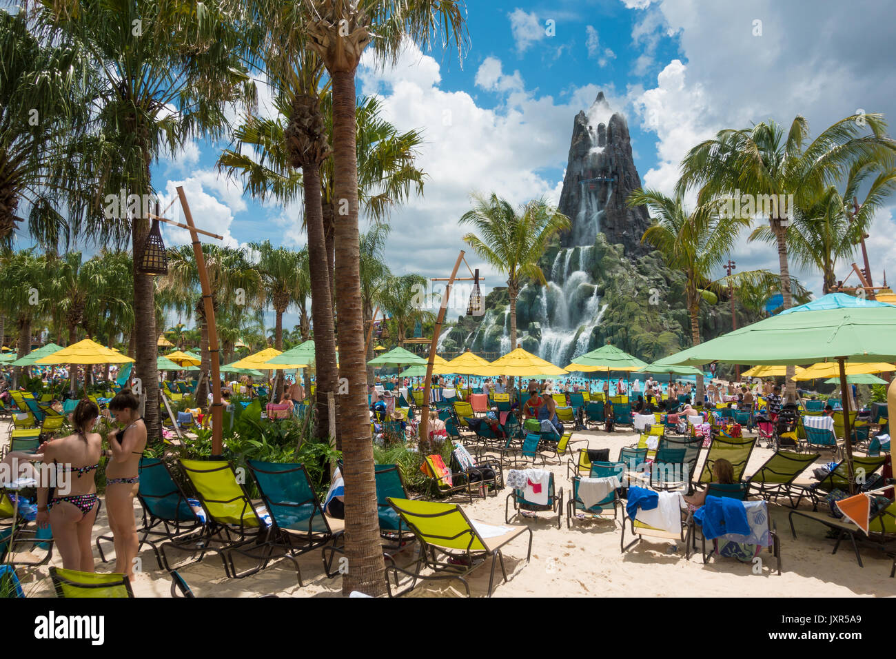 La baie de volcan Parc aquatique à Universal Orlando Resort Banque D'Images