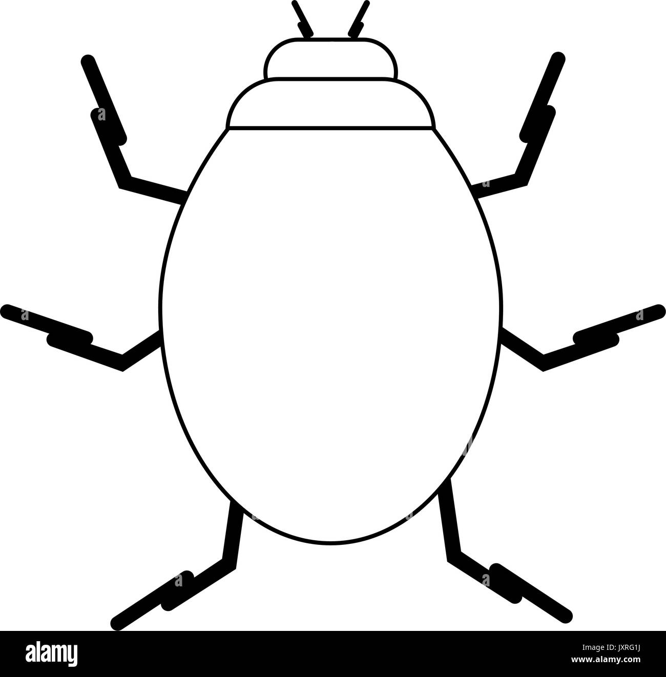 Bugs insectes droit Illustration de Vecteur