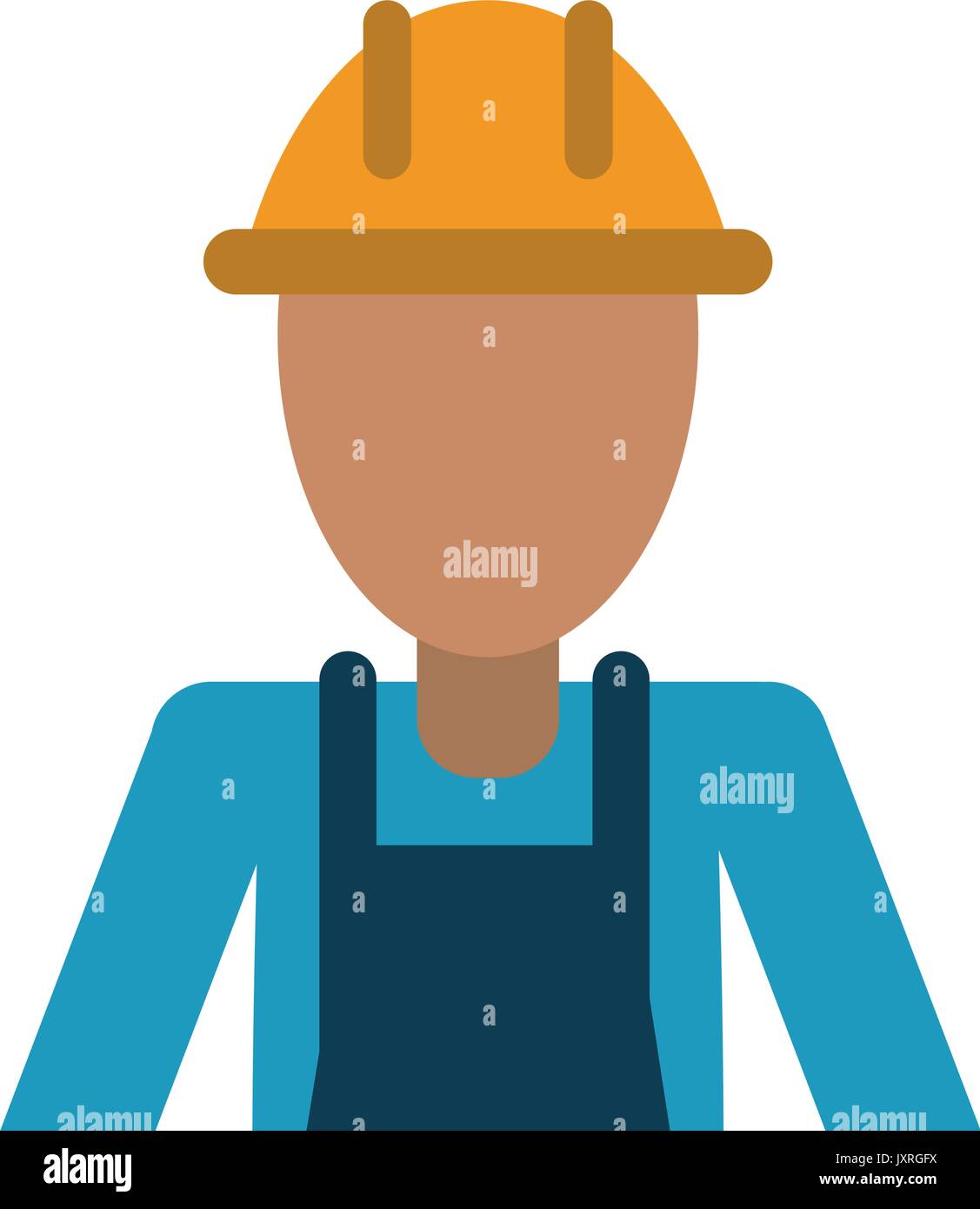 Travailleur de la construction entrepreneur avatar droit Illustration de Vecteur