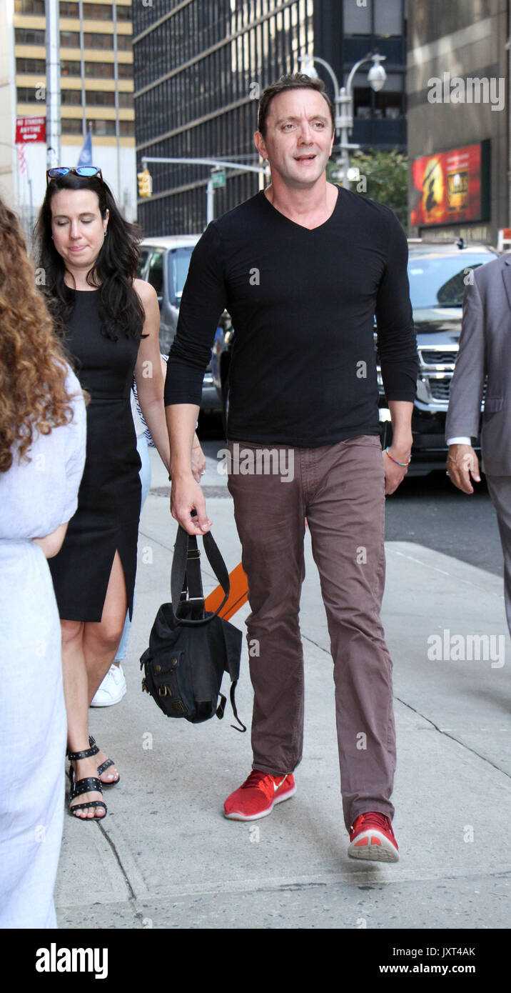 NEW YORK, NY - 16 août : Peter Serafinowicz au Late Show avec Stephen Colbert à New York le 16 août 2017.Crédit : RW/MediaPunch Banque D'Images