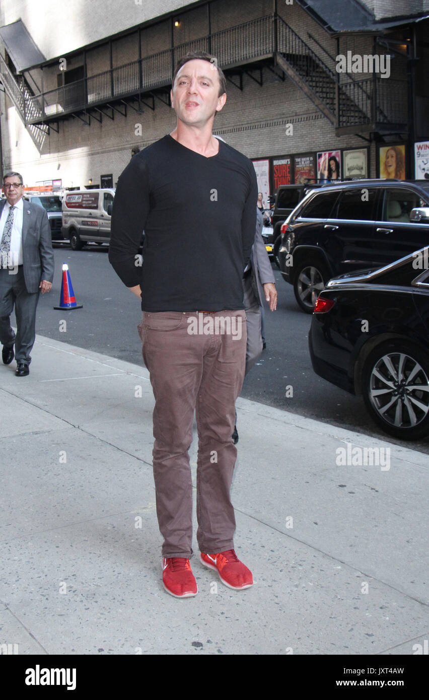 NEW YORK, NY - 16 août : Peter Serafinowicz au Late Show avec Stephen Colbert à New York le 16 août 2017.Crédit : RW/MediaPunch Banque D'Images