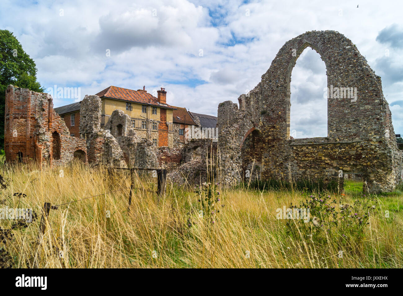 Ruines de Prémontrés augustinien Theberton, 1363, Woodbridge, Suffolk, Angleterre Banque D'Images