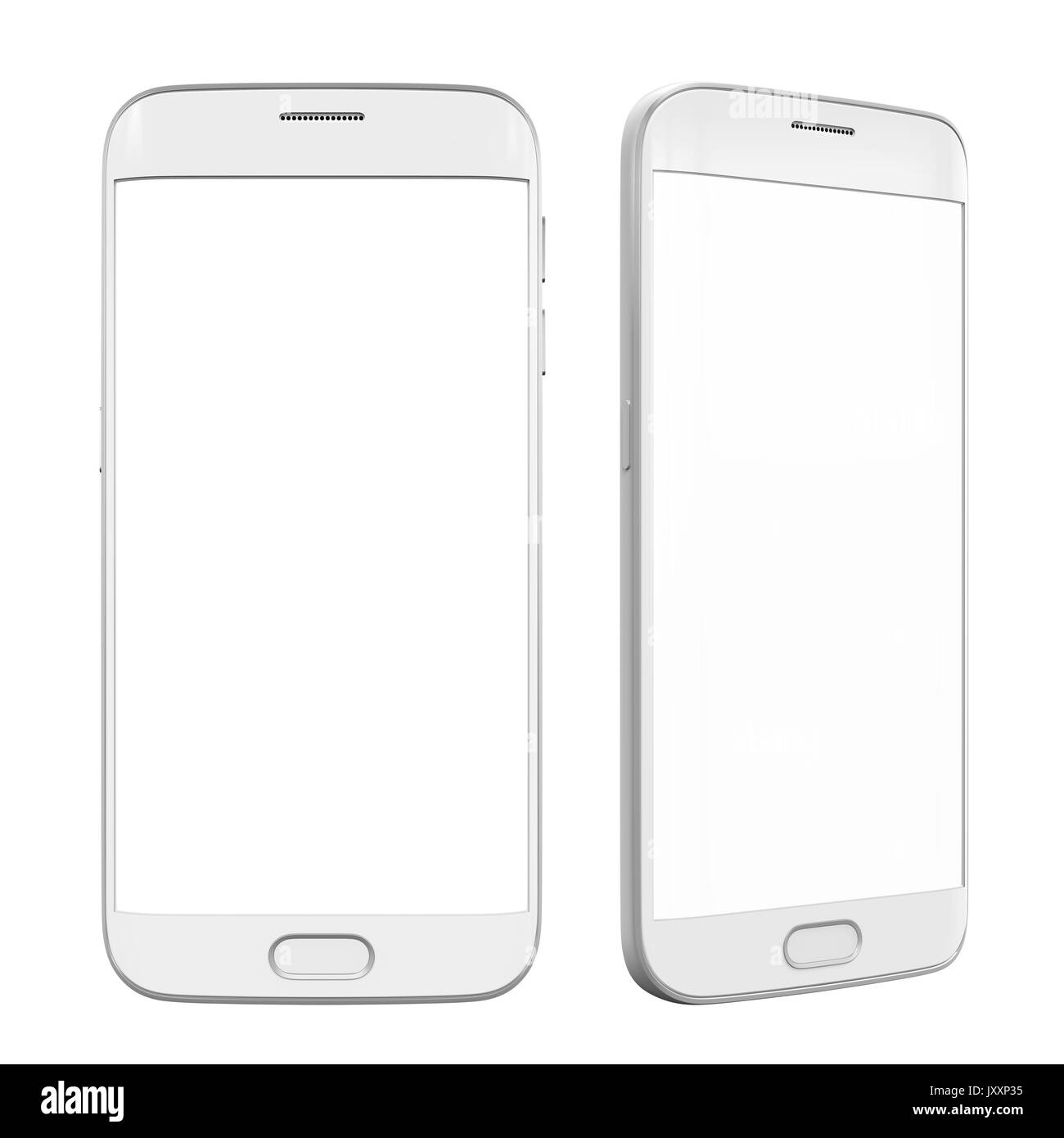 Smart Phone avec écran vide isolé Banque D'Images