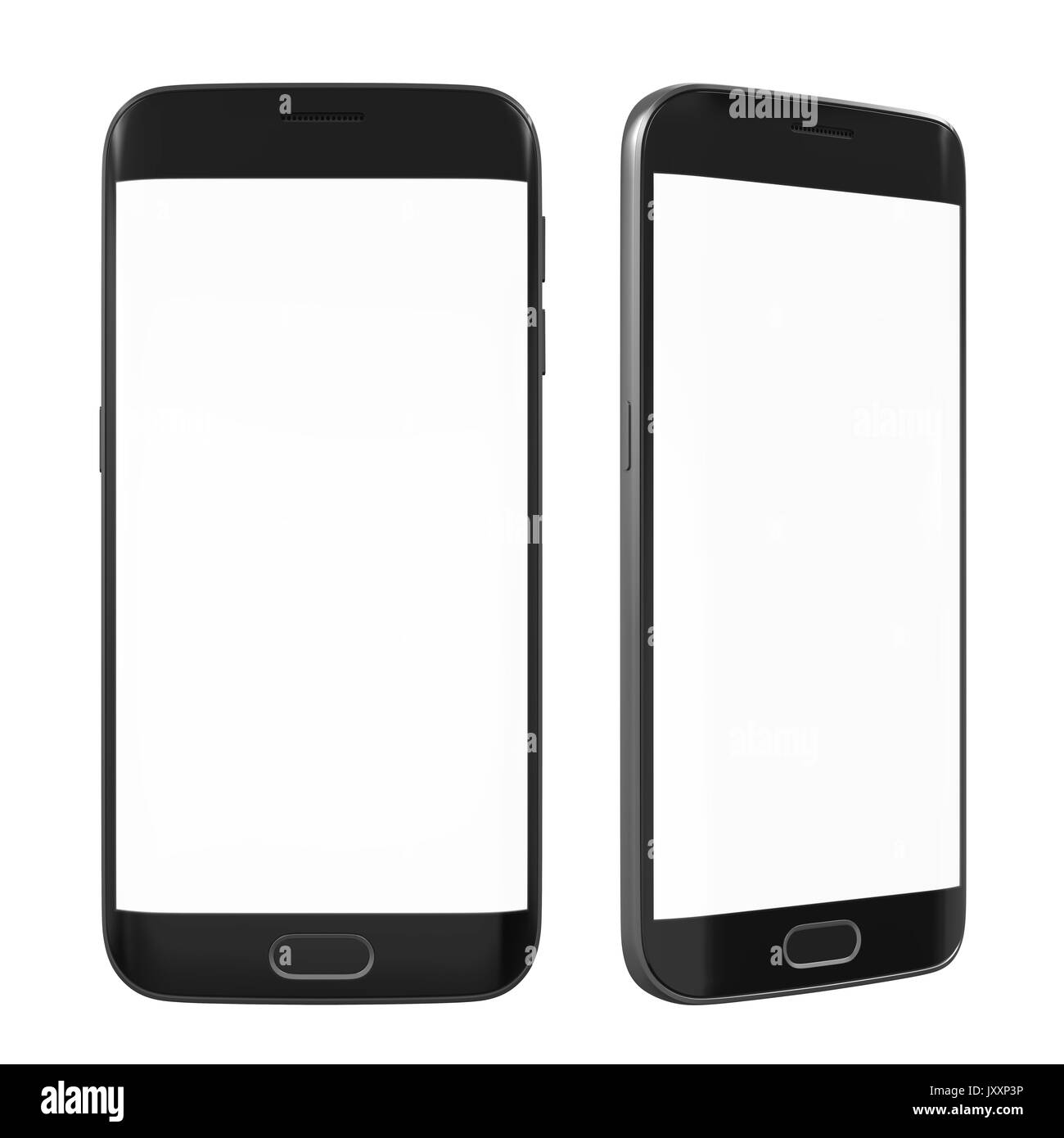 Smart Phone avec écran vide isolé Banque D'Images