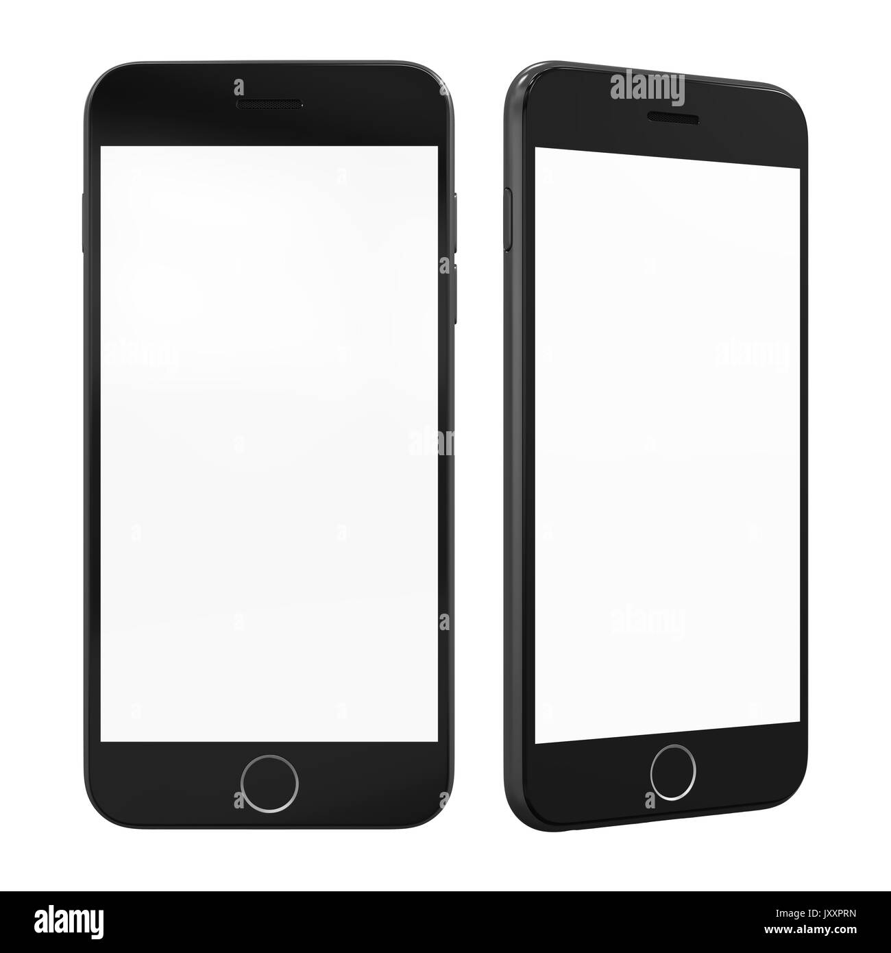 Smart Phone avec écran vide isolé Banque D'Images