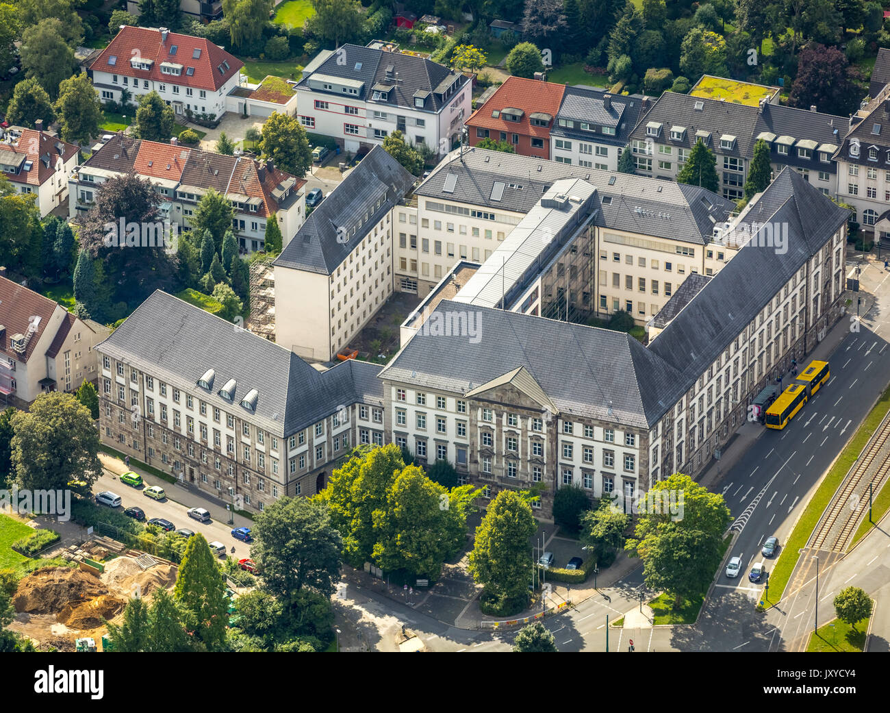 Département de Police Martinstraße Zweigertstraße, Land- und Amstsgericht Essen, Essen, Essen, JVA Essen, Ruhr, Rhénanie du Nord-Westphalie, Allemagne, ESS Banque D'Images