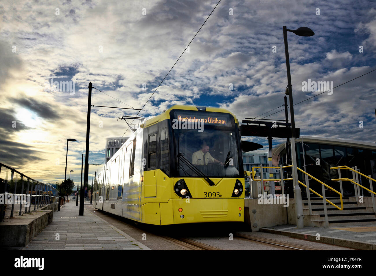Tramway de Manchester Banque D'Images