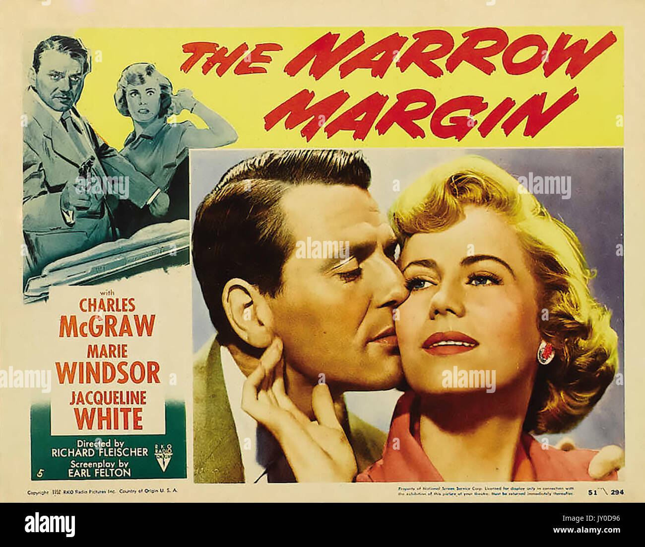 L'étroite marge 1952 RKO film avec Jacqueline White et Charles McGraw réalisé par Robert Fleischer Banque D'Images