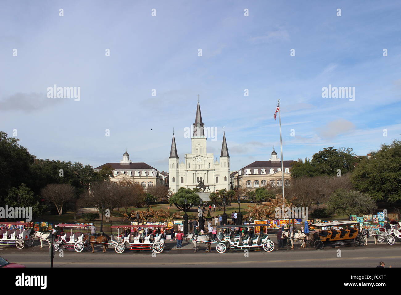 Jackson Square à New Orleans French Quarter Banque D'Images