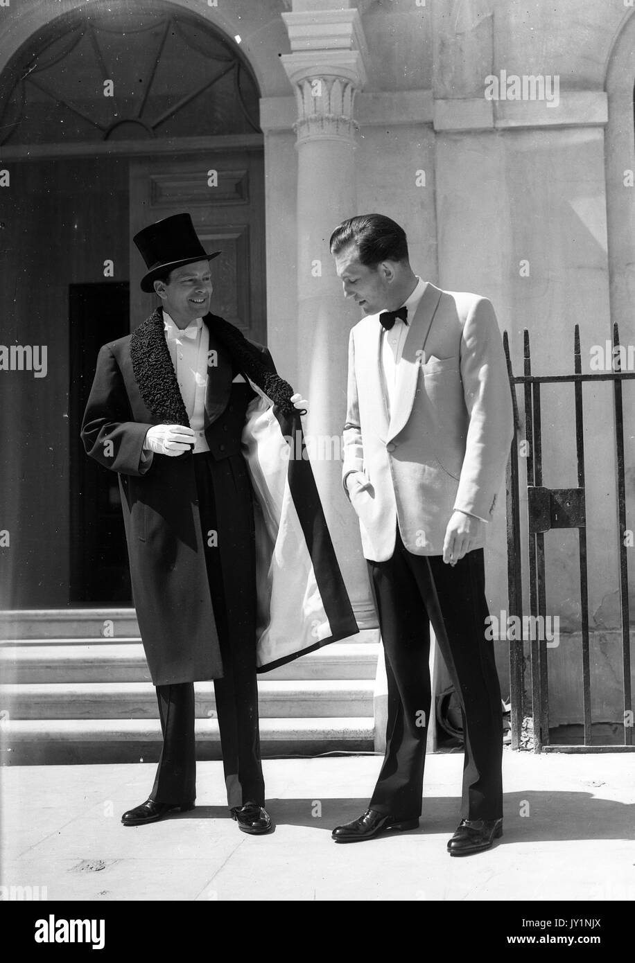 Photoshoot pour Londres 1955 modèles masculins Banque D'Images