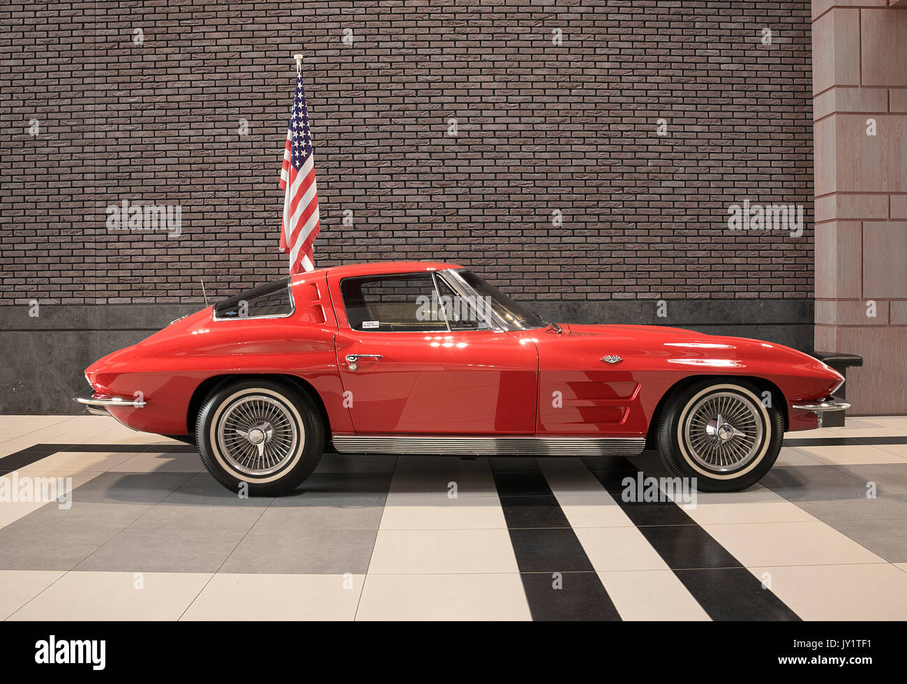 1963 Chevrolet Corvette Coupé Fenêtre fractionnée au Musée Lowman, La Haye, Pays-Bas Banque D'Images