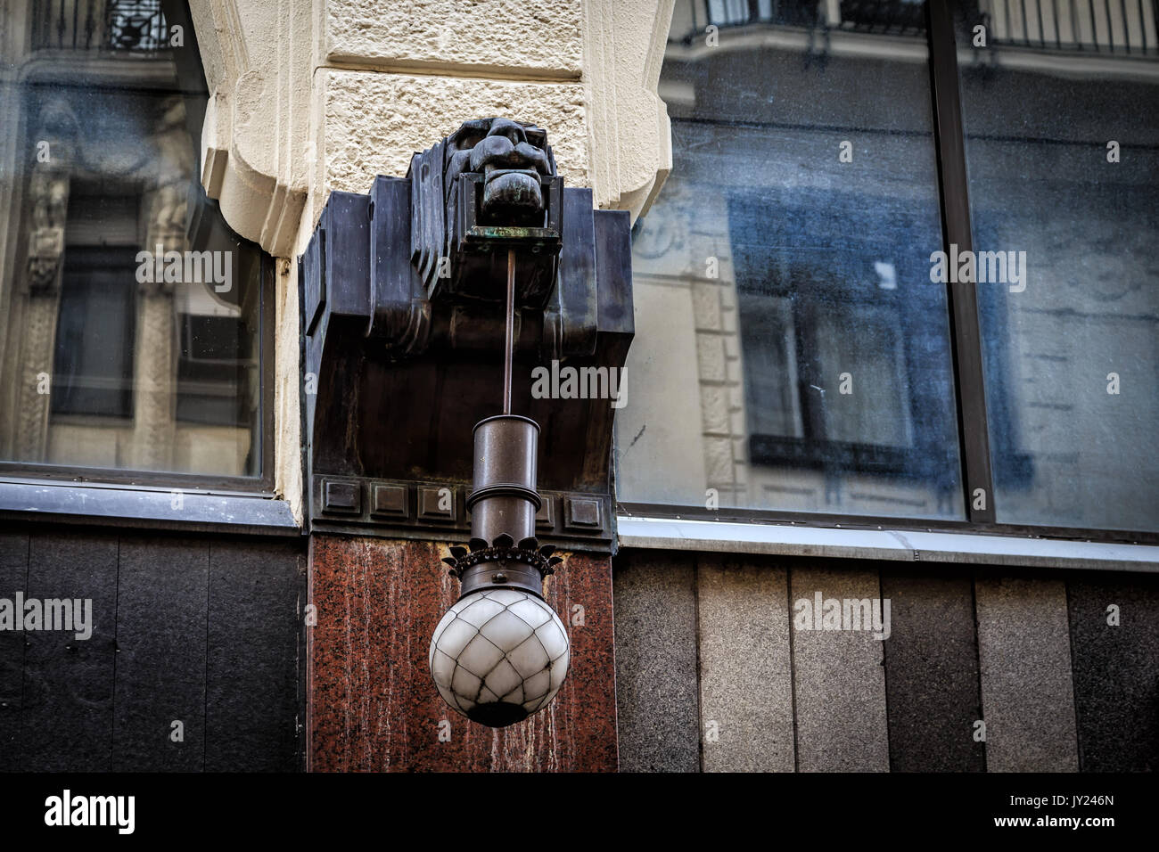 Détails dans une rue de Budapest, Hongrie Banque D'Images