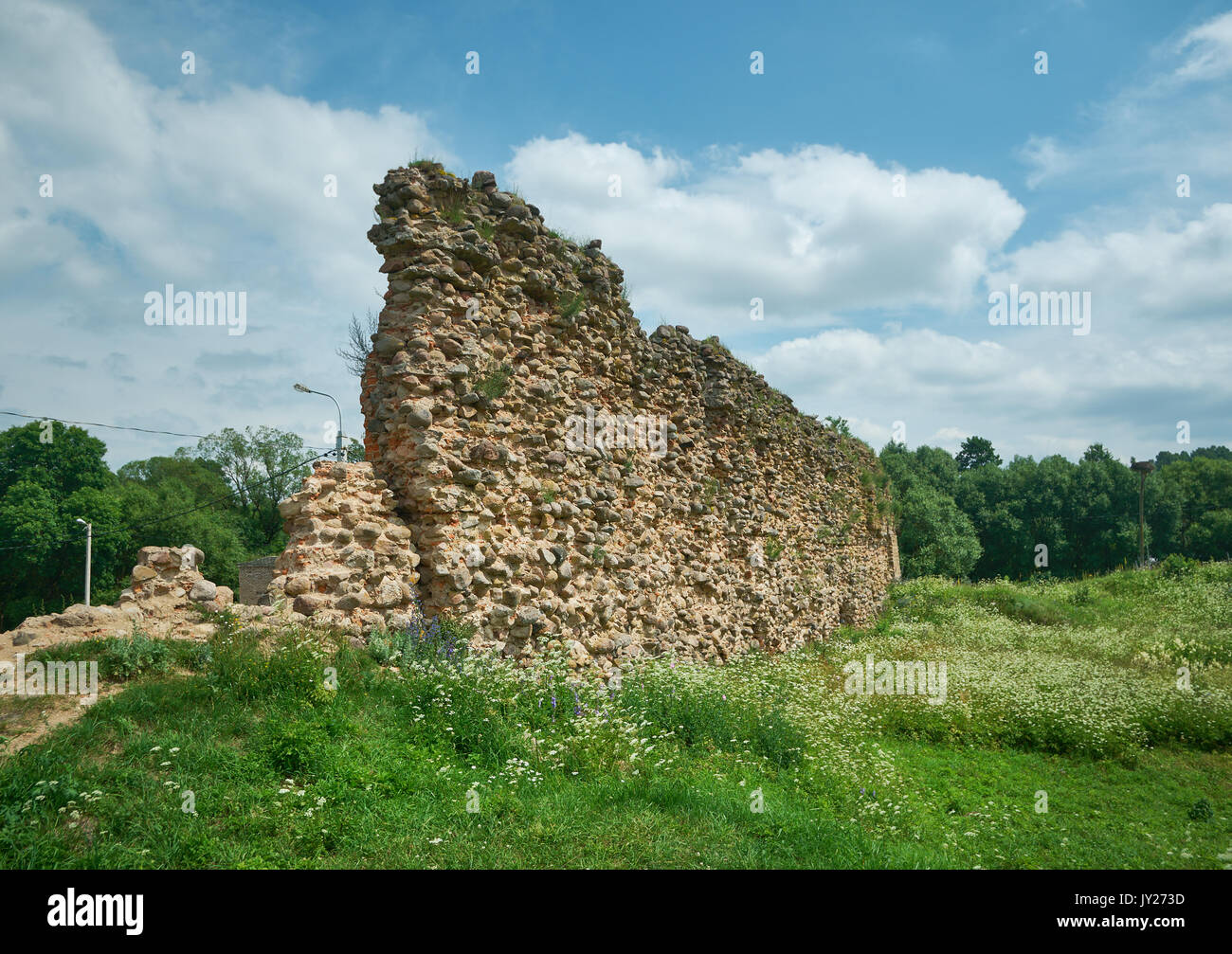 Kreva Château. les ruines d'une résidence fortifiée majeure des Grands Ducs de Lituanie. Banque D'Images