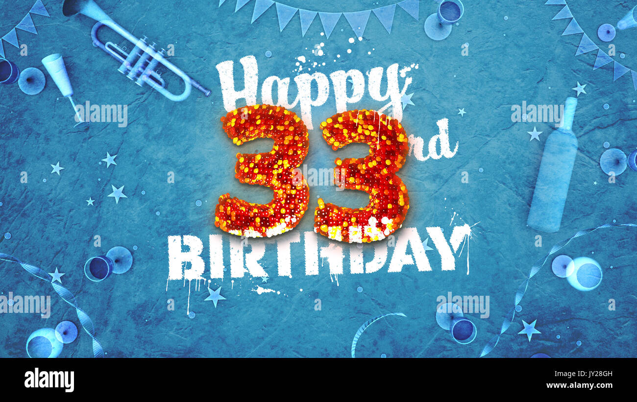 Happy 33 Birthday Banque D Image Et Photos Alamy