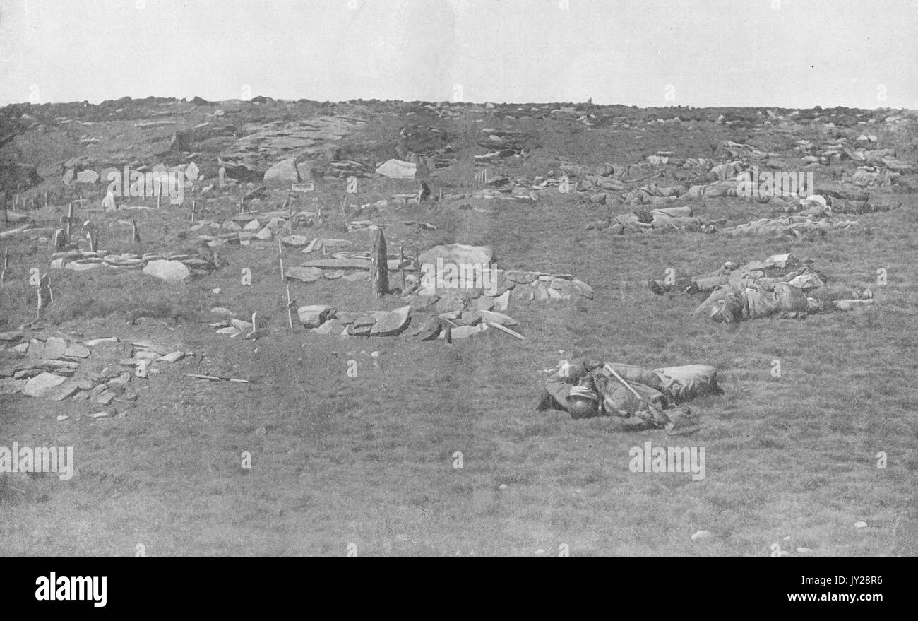 Abandonné par tous, mais les morts, un Balkans bataille, WW1 Banque D'Images