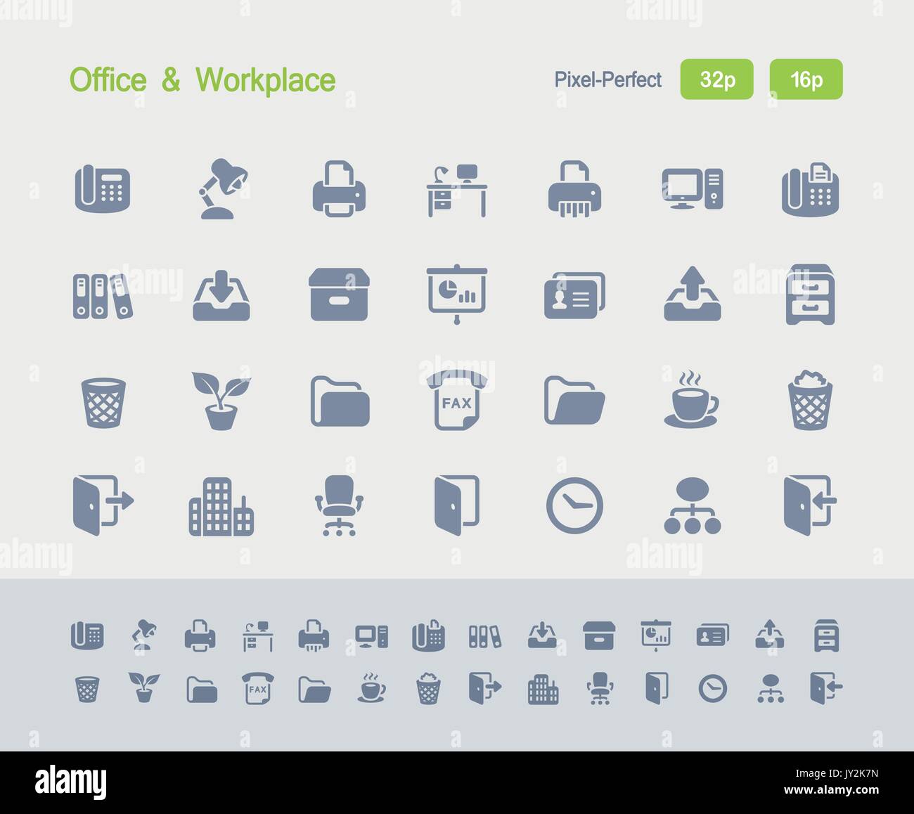 Un ensemble de 28 postes, parfait pixel vector icons conçu sur une grille de 32x32 pixels et redessinée sur une grille de 16x16 pixels pour de très petites tailles. Illustration de Vecteur