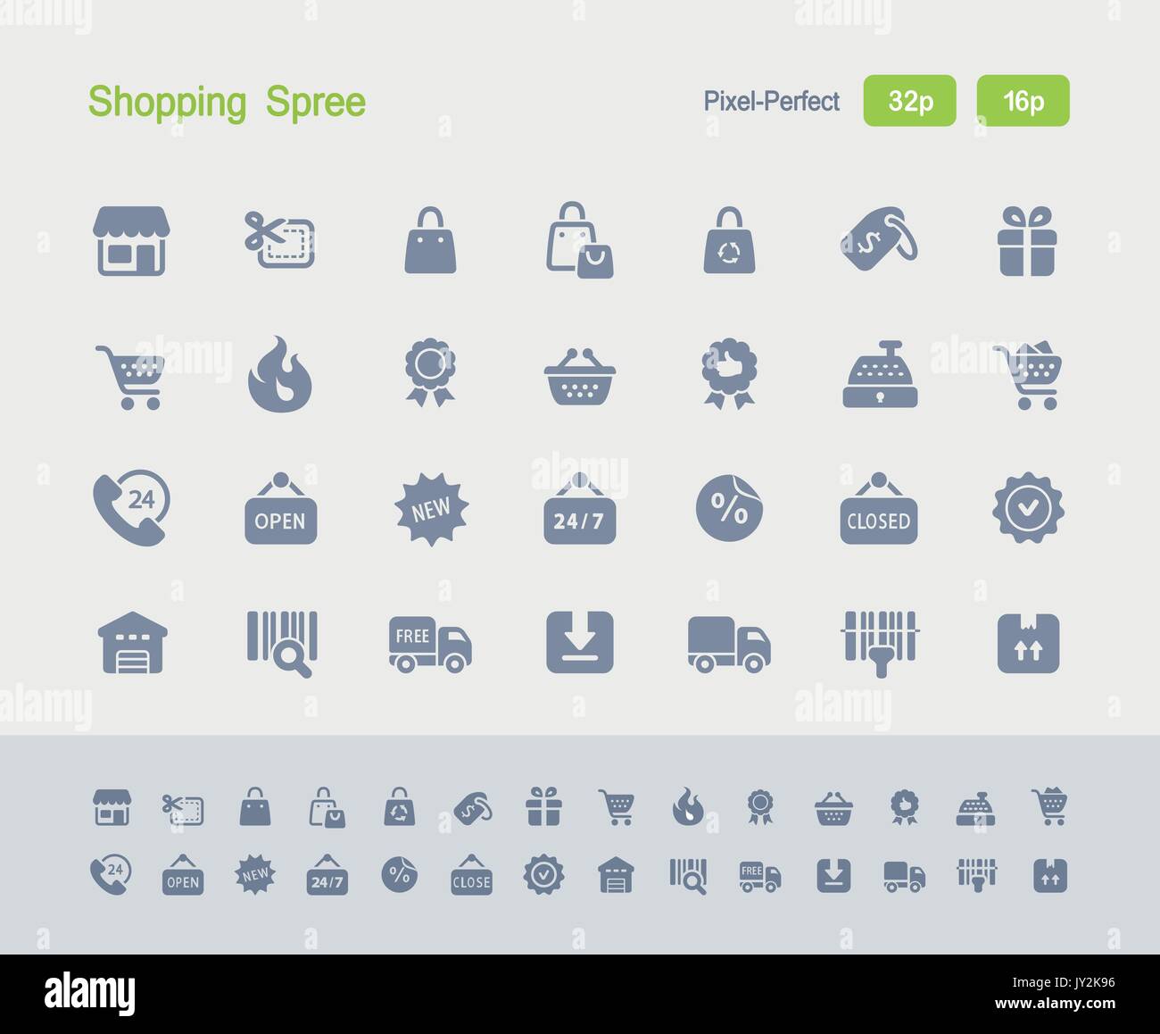 Un ensemble de 28 postes, parfait pixel vector icons conçu sur une grille de 32x32 pixels et redessinée sur une grille de 16x16 pixels pour de très petites tailles. Illustration de Vecteur