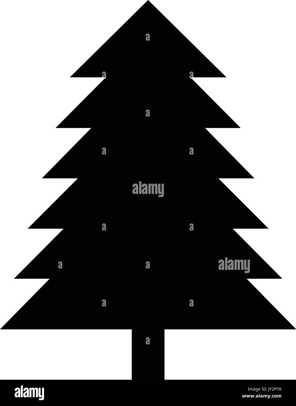 Une silhouette en noir et blanc d'un arbre Illustration de Vecteur
