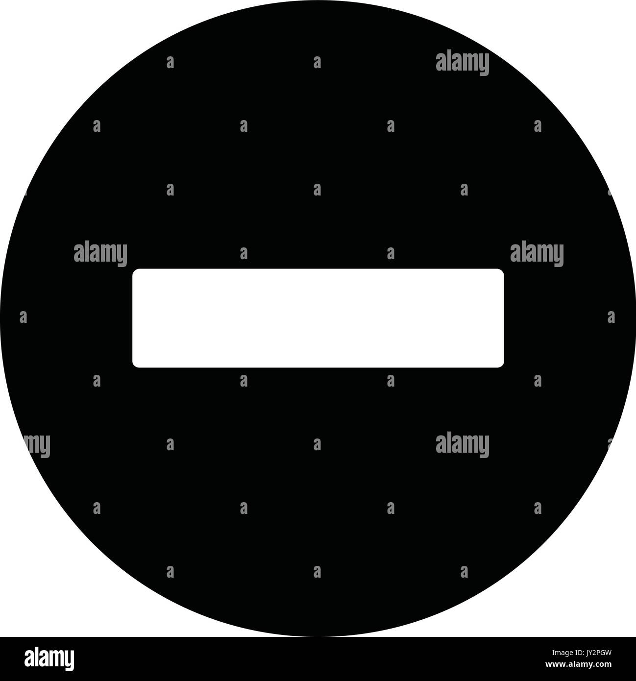 Une silhouette en noir et blanc d'un panneau d'arrêt Illustration de Vecteur