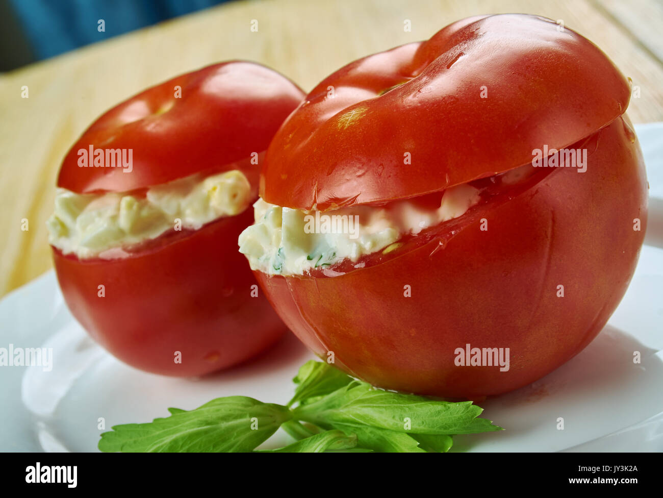 Tomates farcies tomates italiennes -Monégasque Banque D'Images