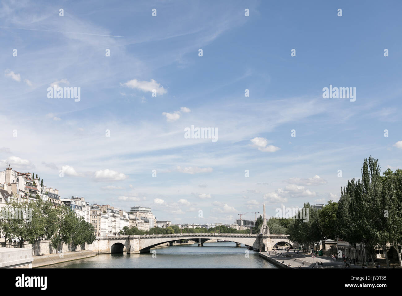 La seine à paris france Banque D'Images