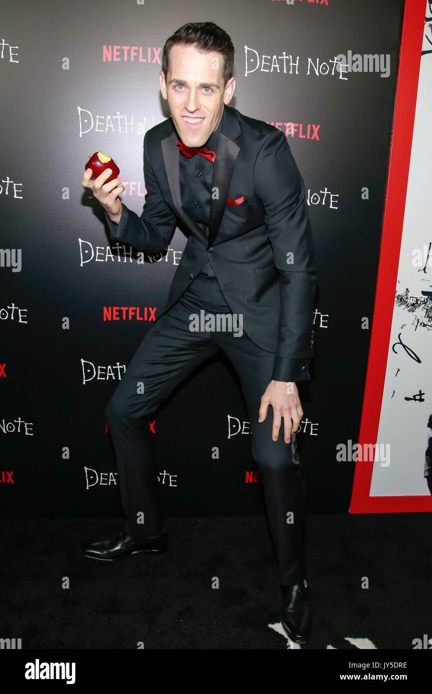 New York, NY, USA. Août 17, 2017. Jason Liles aux arrivées pour DEATH NOTE Series Premiere sur Netflix, AMC Loews Lincoln Square, New York, NY, le 17 août 2017. Crédit : Jason Mendez/Everett Collection/Alamy Live News Banque D'Images