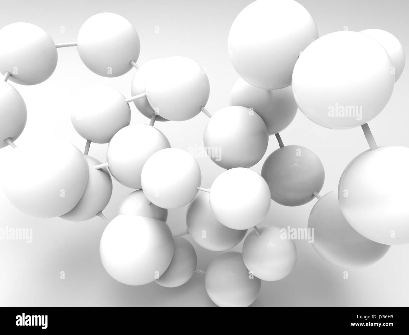 Le rendu 3D circulaire blanc structure molecul Banque D'Images