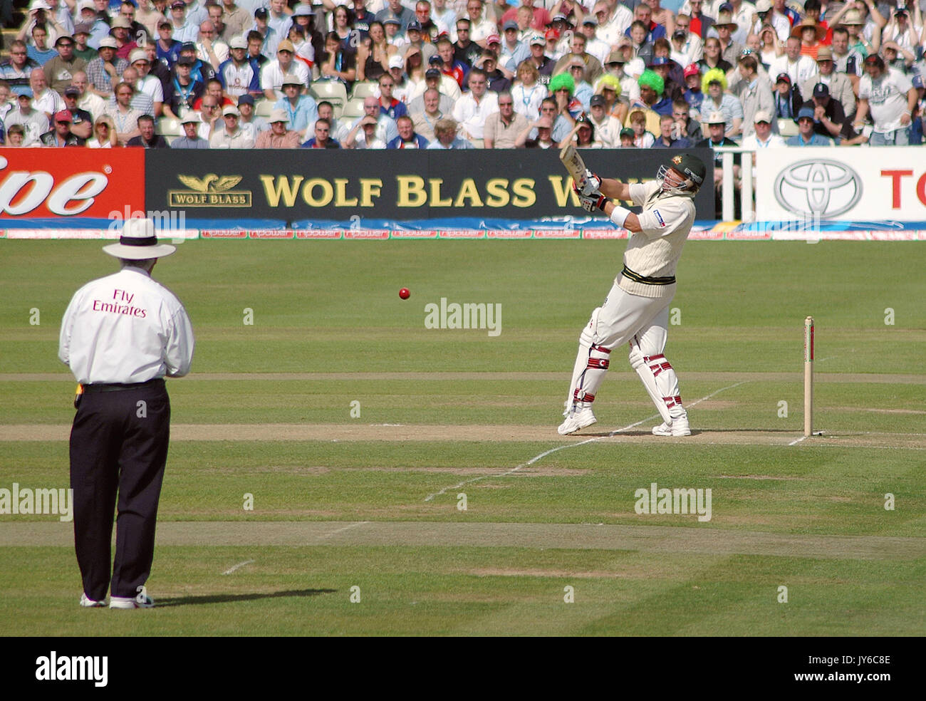Jouer l'Angleterre l'Australie dans le deuxième essai - Les Cendres à Edgbaston Cricket Ground Banque D'Images