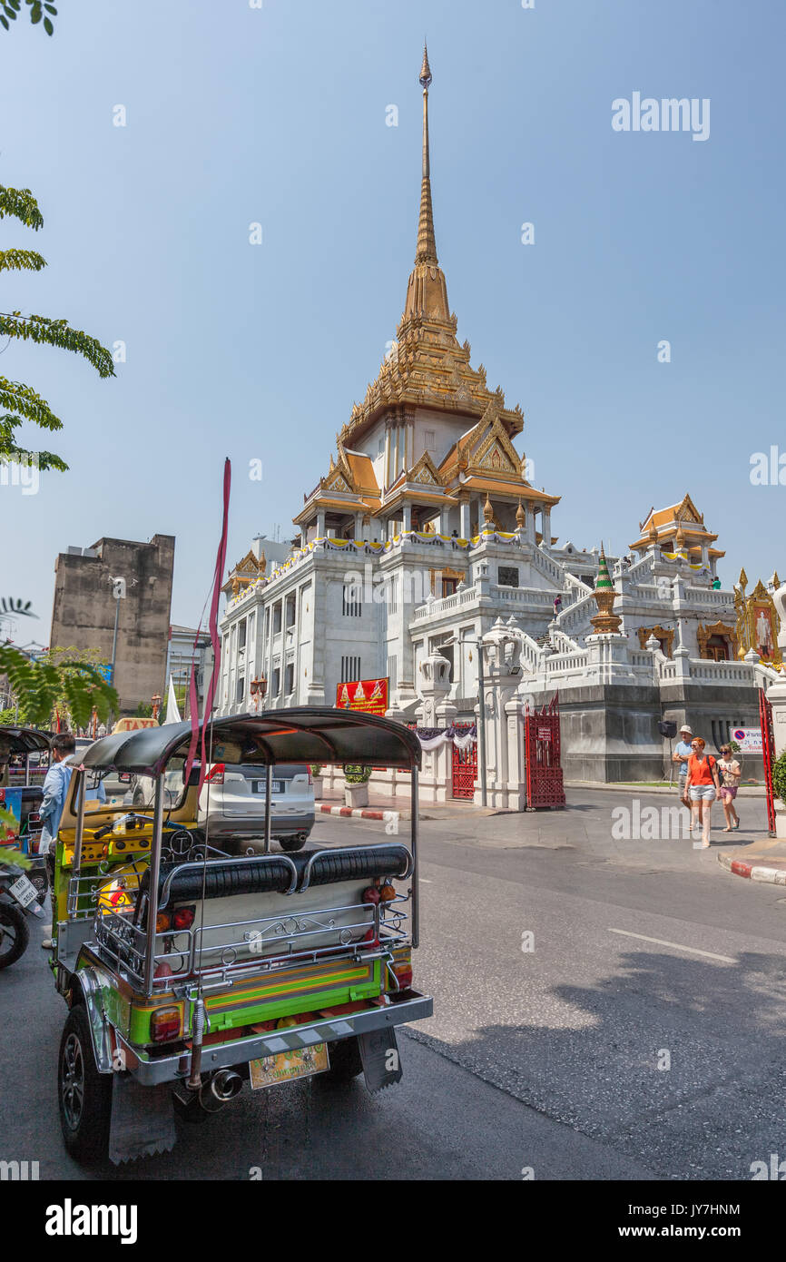 Temple du Bouddha d'or ou le Wat Traimit dans Chinatown, Bangkok, Thaïlande Banque D'Images