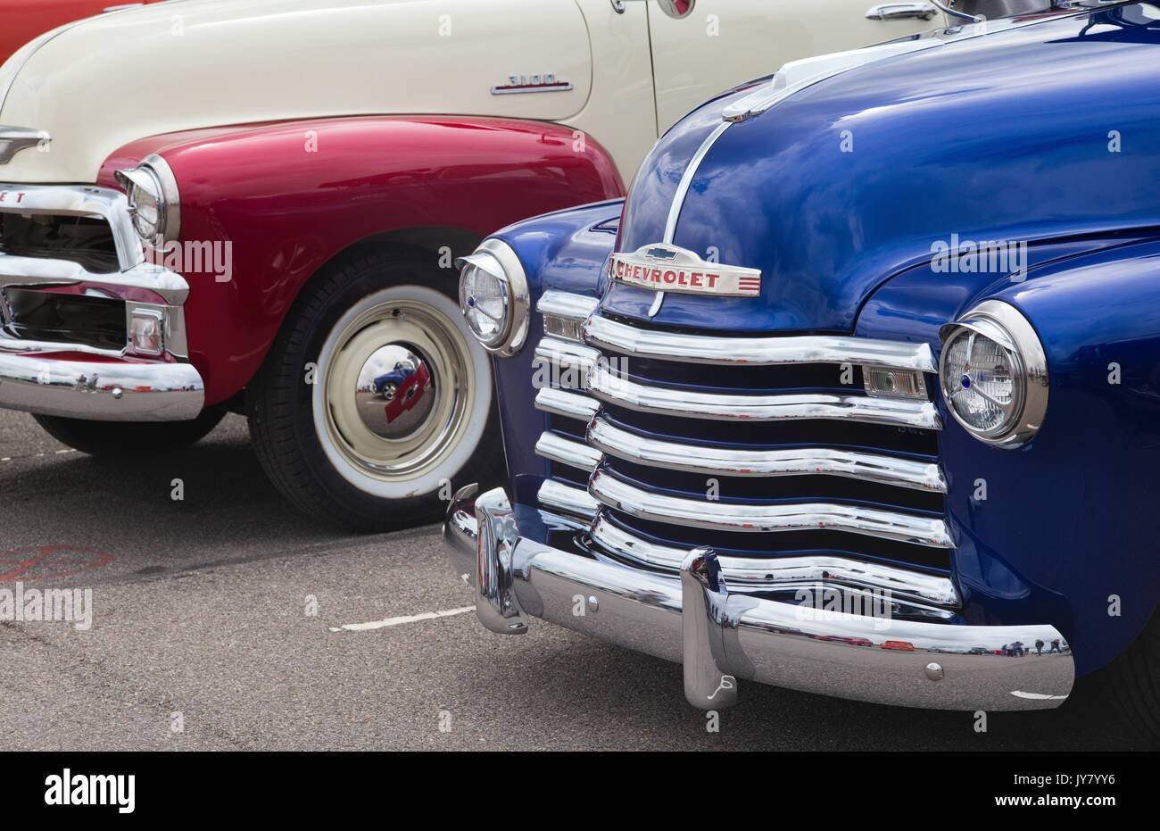 1950 Chevrolet pick up à un american car show. L'Essex. UK Banque D'Images