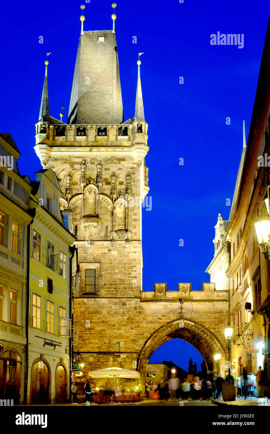 Tour du pont de la Vieille Ville, Prague, République Tchèque Banque D'Images