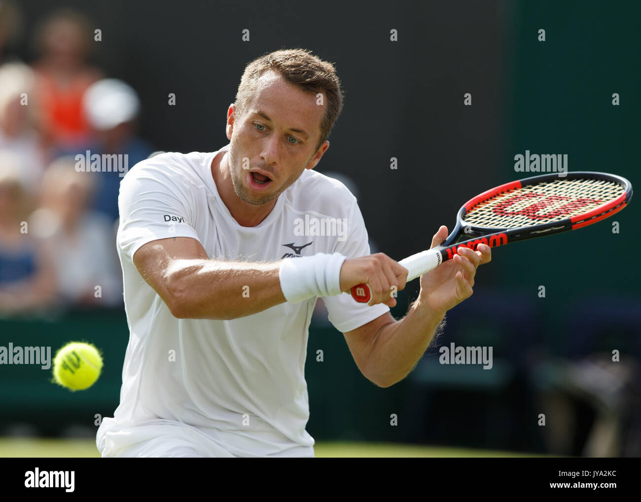 De Commentaires en action à Wimbledon, Londres, Angleterre, Royaume-Uni. Banque D'Images