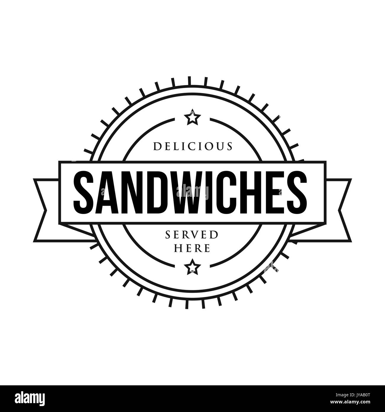 Sandwiches vintage sign stamp vector Illustration de Vecteur