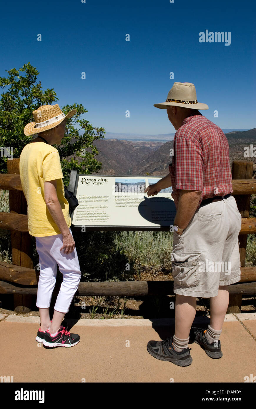 Couple Black Canyon National Park Montrose, Colorado USA. Banque D'Images