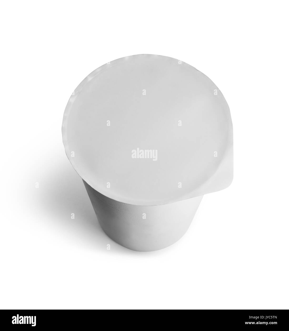 Design tasse blanche de l'emballage sur un fond blanc Banque D'Images