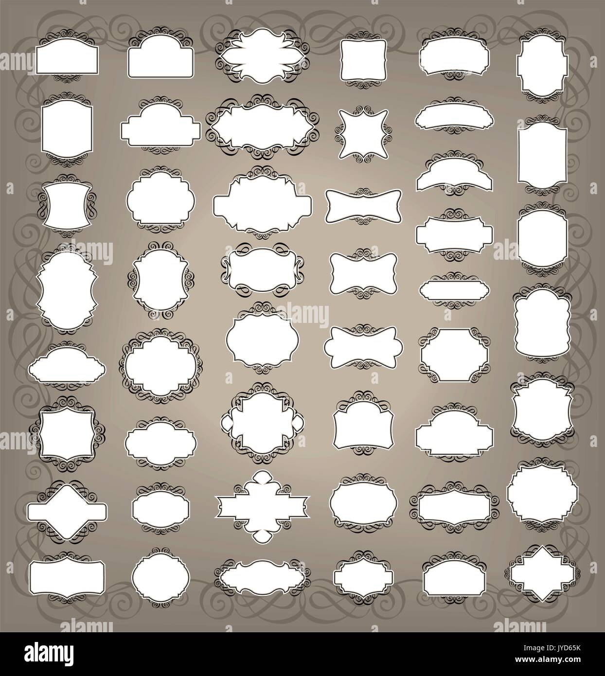 Ensemble d'étiquettes rétro ou cadres pour vos événements, format vecteur très facile à modifier Illustration de Vecteur