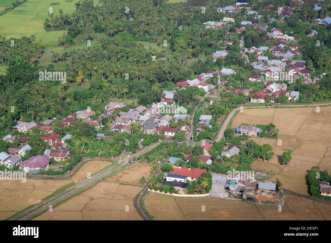 Banda Aceh Vue aérienne de la zone résidentielle Banque D'Images