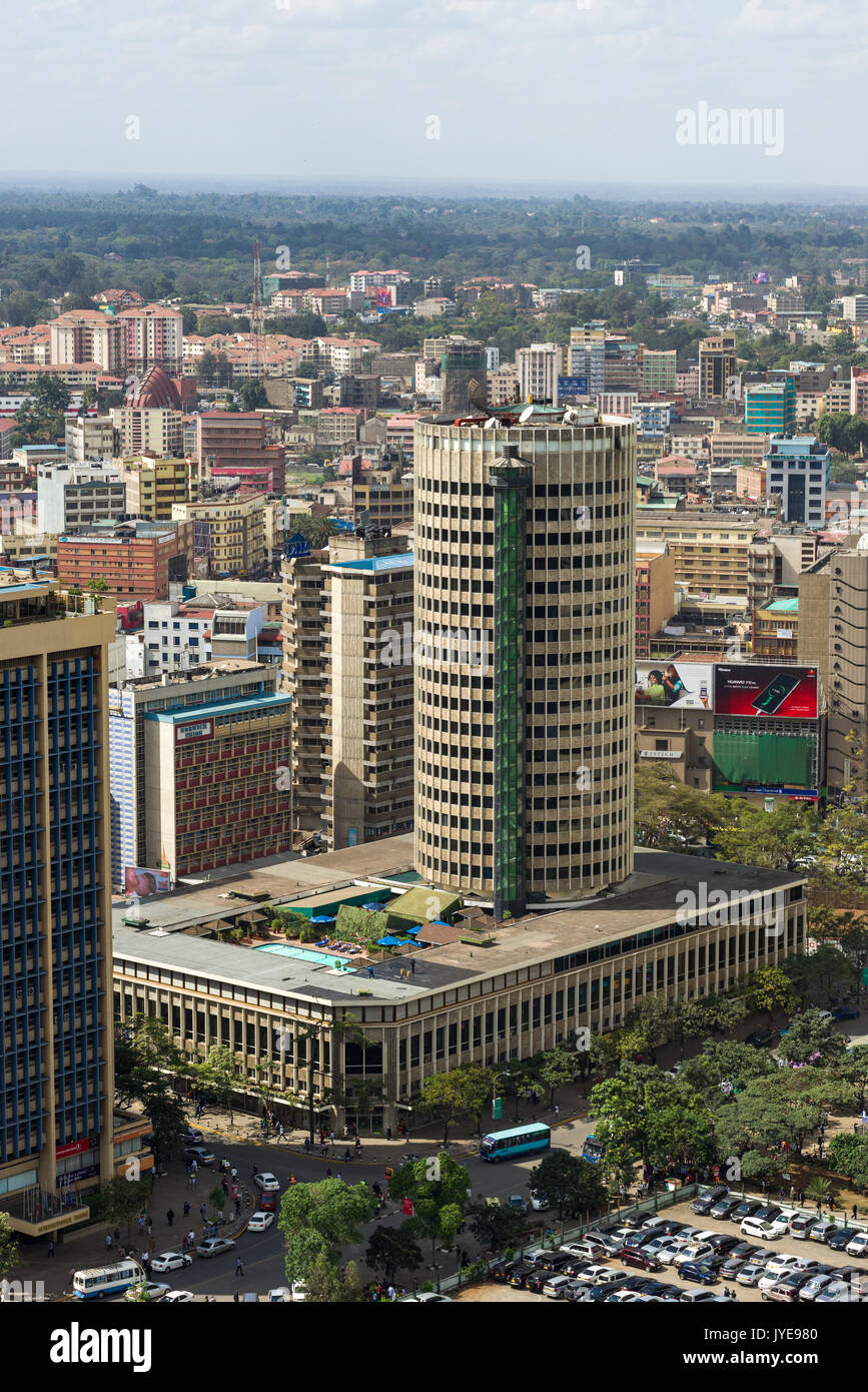 Le bâtiment de l'hôtel Hilton Nairobi, Nairobi, Kenya Banque D'Images