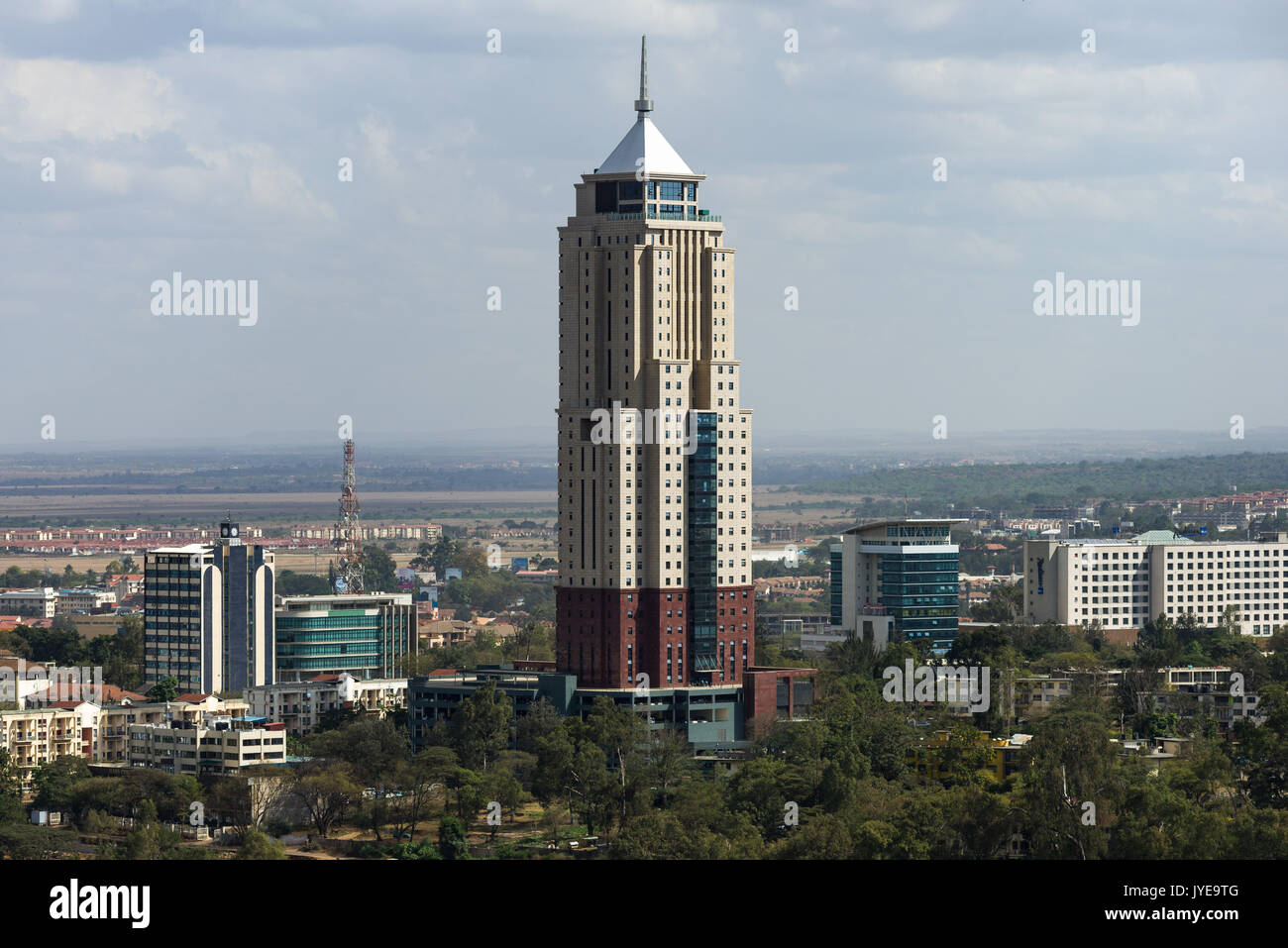 UAP Old Mutual Tower, Nairobi, Kenya, du plus haut bâtiment de KICC, Kenya Banque D'Images