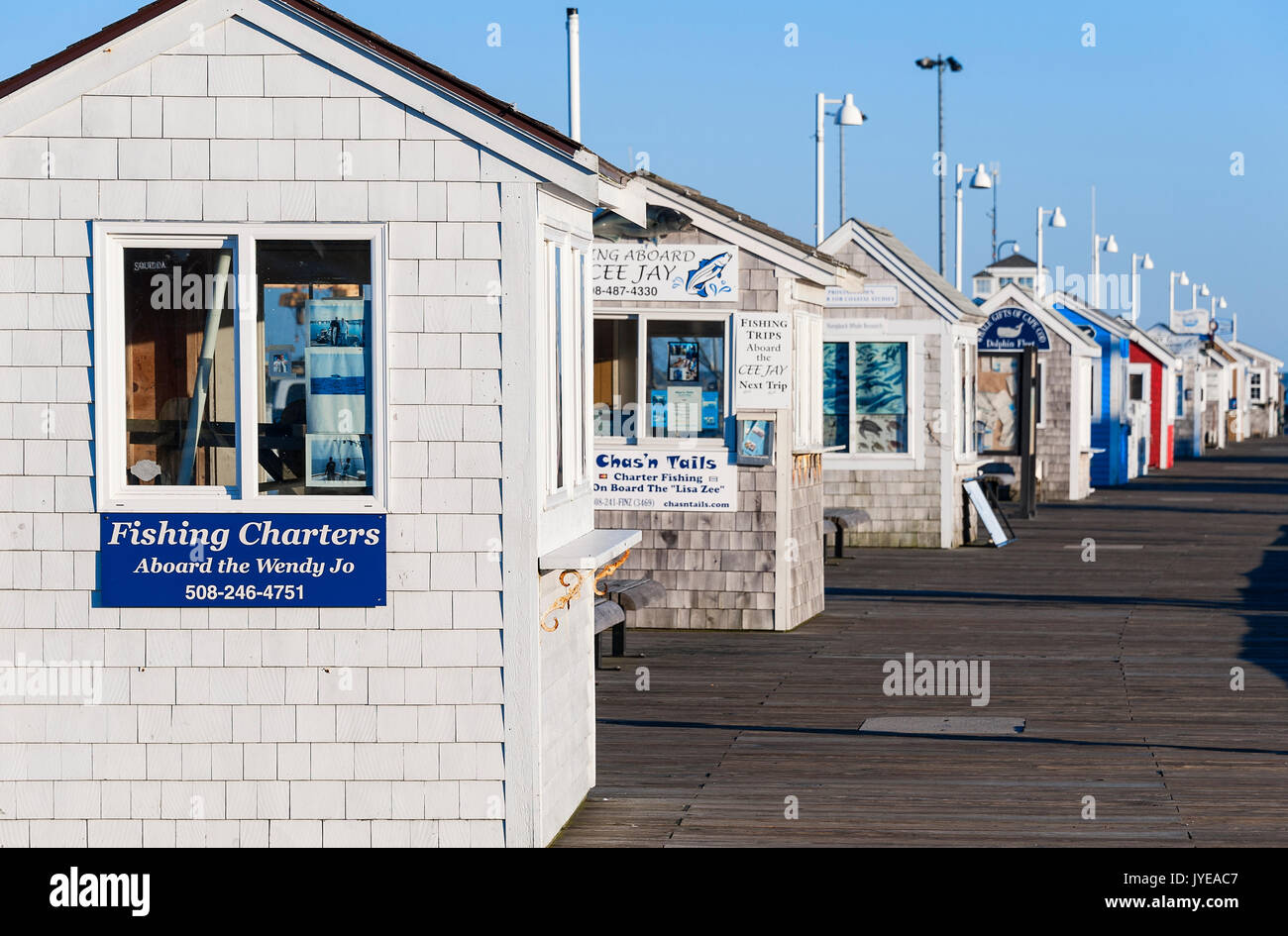Excursion de bateau billetteries, Provincetown, Cape Cod, USA. Banque D'Images