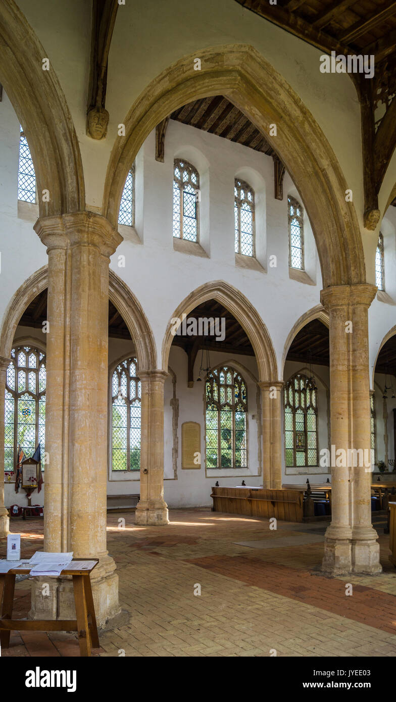 L'intérieur de l'église Holy Trinity, Blythburgh, Suffolk, Angleterre Banque D'Images