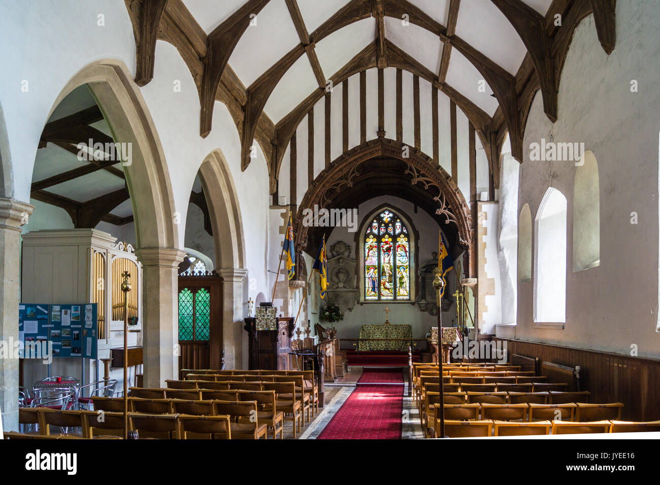 Intérieur de l'église Saint Pierre, Wenhaston, Suffolk, Angleterre, l'emplacement de la doom Wenhaston Banque D'Images