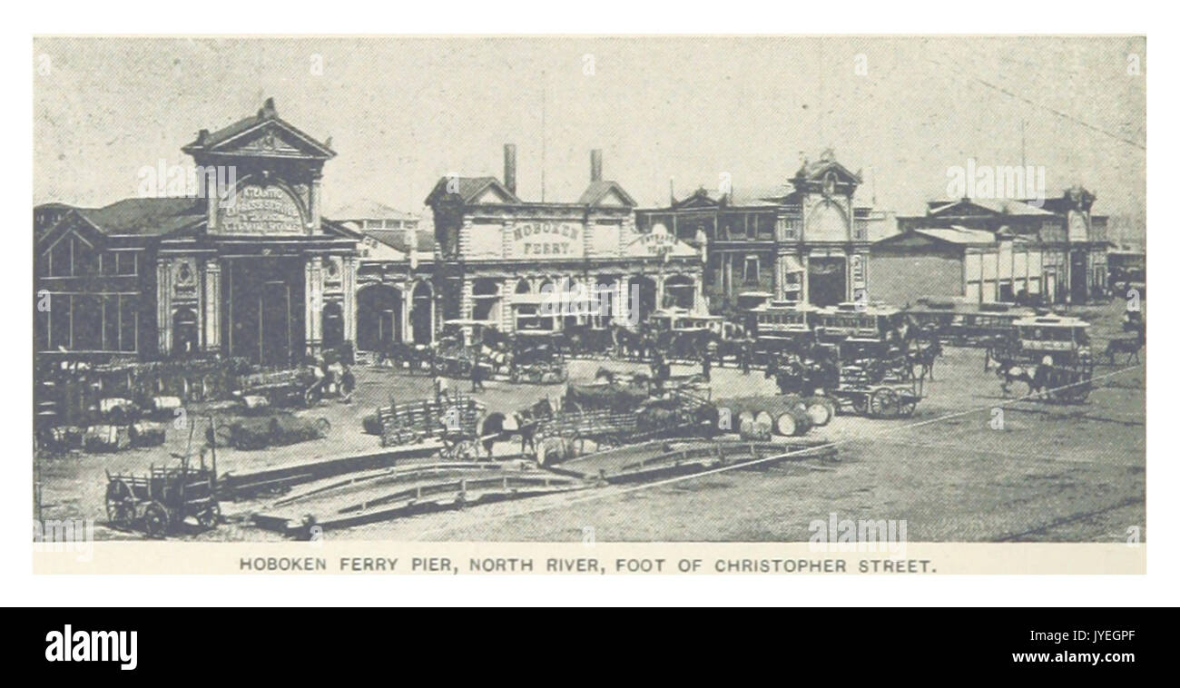(King1893NYC) pg090 HOBOKEN FERRY PIER, RIVIÈRE DU NORD, PIED DE CHRISTOPHER STREET Banque D'Images